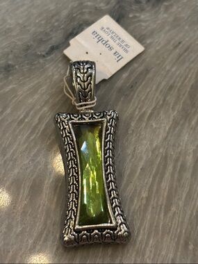 Lia Sophia Green Greek Isle Slide Pendant New with tags RETIRED